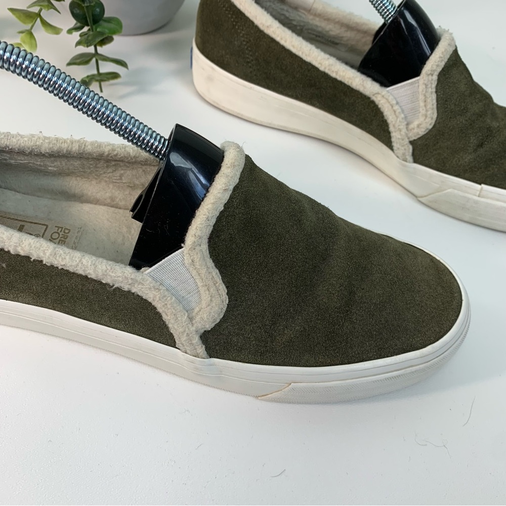 Keds Women’s Double Decker Suede Green Slip On Size 9.5 - Picture 5 of 12